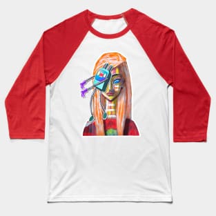 orange hair yolly abstract Baseball T-Shirt